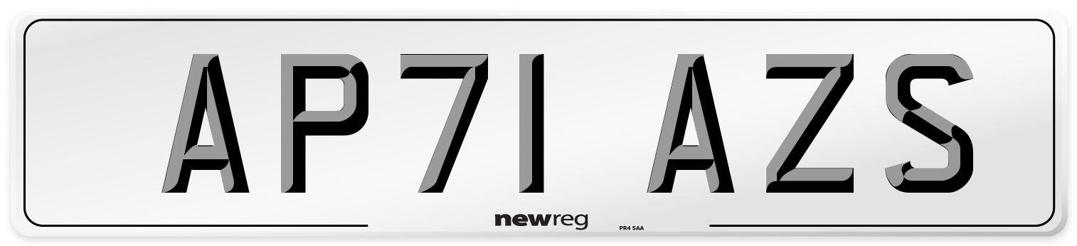 AP71 AZS Number Plate from New Reg
